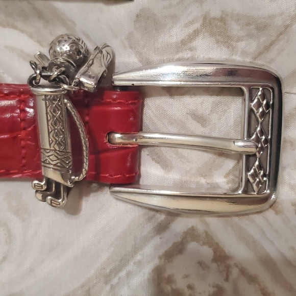 Brighton Red Belt with Golf Charms Size ML/32 - Picture 8 of 16